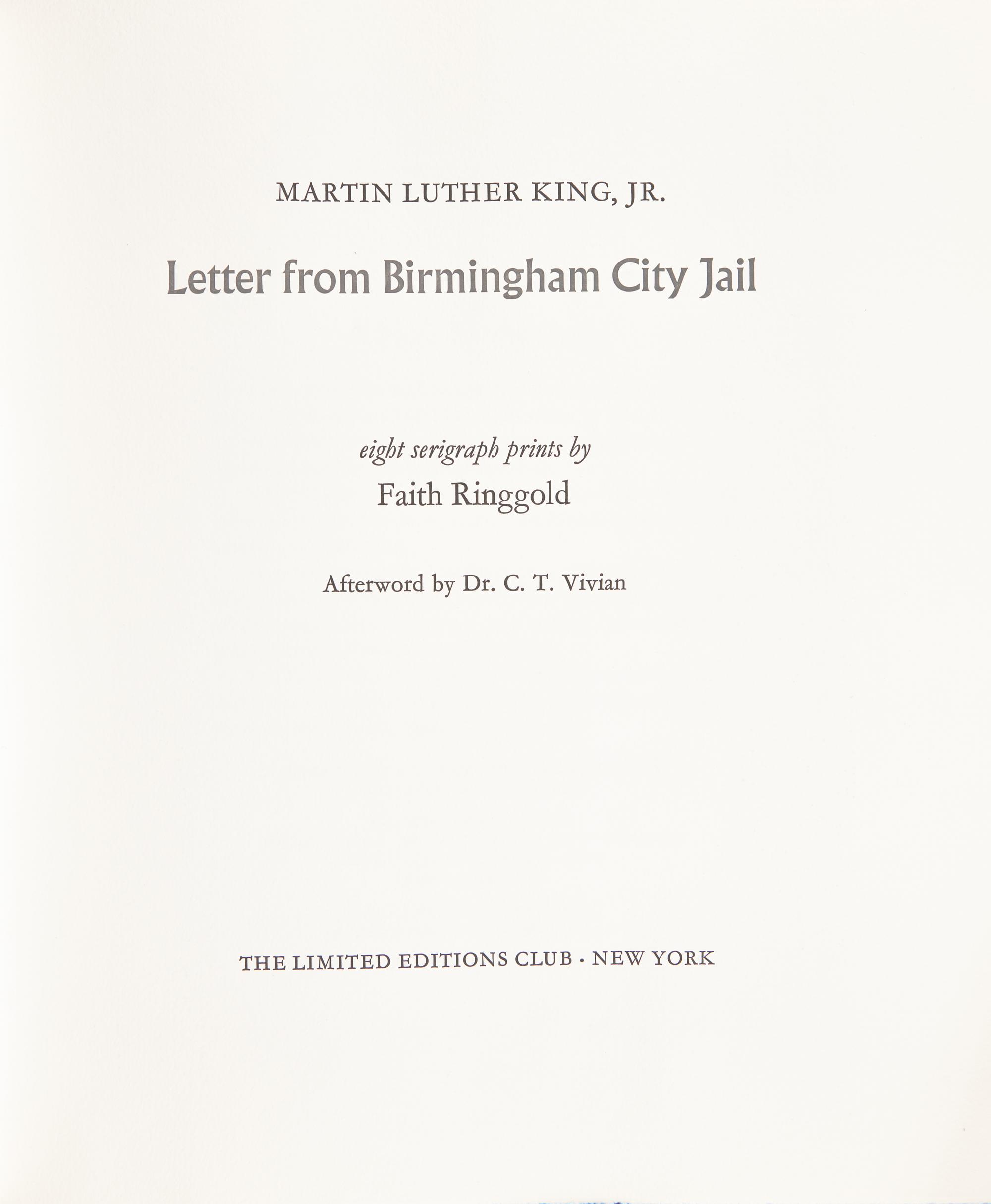 [Limited Editions Club] King, Martin Luther, Jr. Letter From Birmingham City Jail