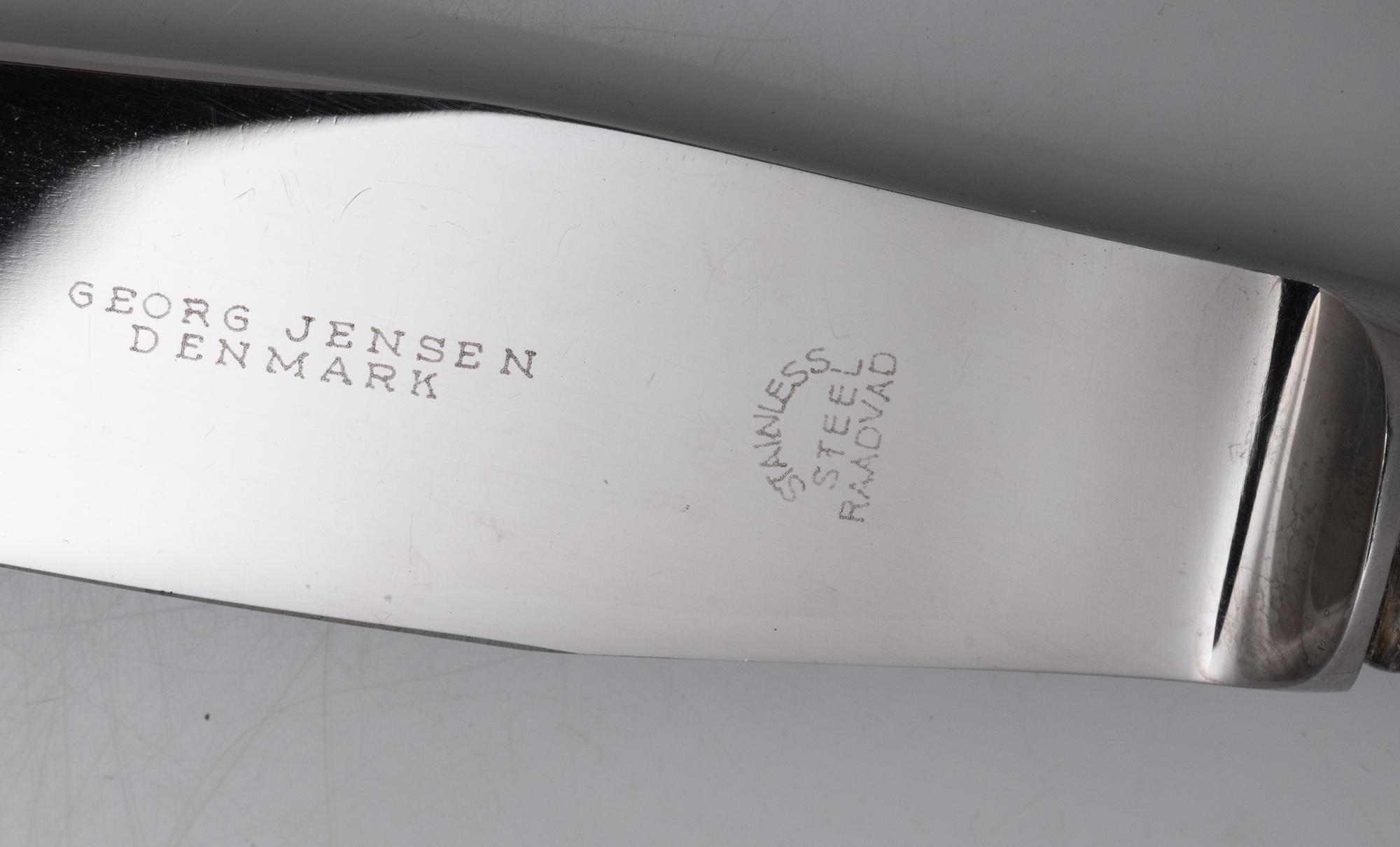 A Georg Jensen Cactus Silver Flatware Service