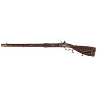 Contemporary Flintlock Jaeger Rifle with Boar Hunting Motifs by John B. Derrick (American, b.1936)