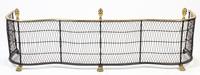 A Brass and Wire Work Fire Fender Width 49 inches. — 19TH/20TH CENTURY