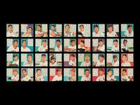 A Collection of 36 1952 Red Man Tobacco Baseball Cards Including Multiple Hall of Famers