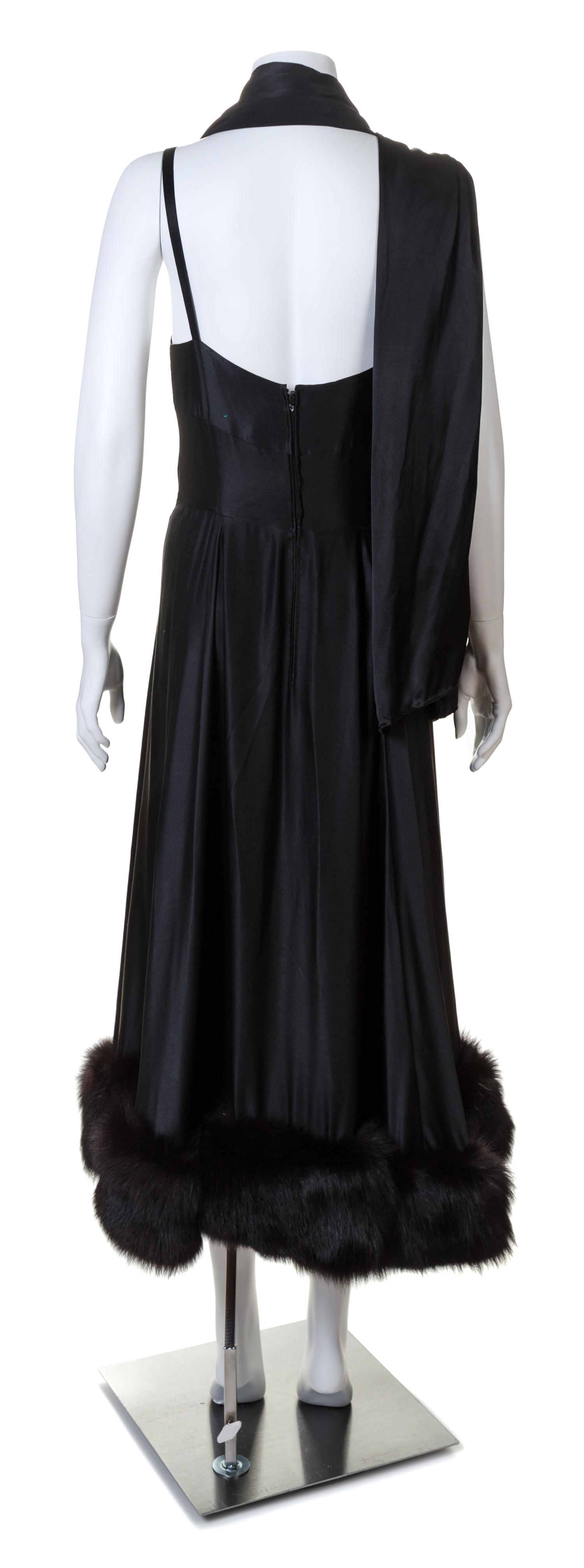 A Pauline Trigere 1960s Black Silk Dress,