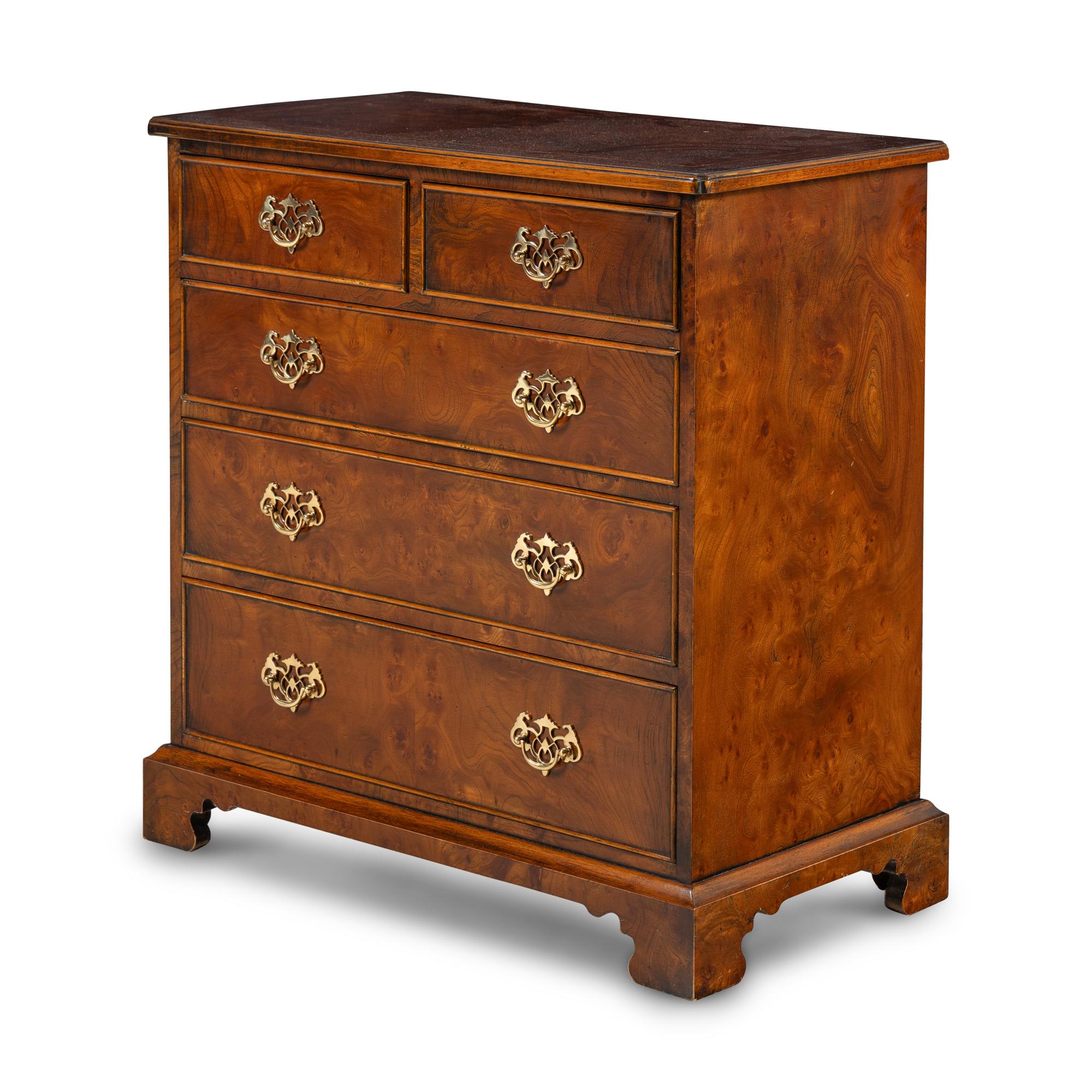 A George II Style Walnut Chest of Drawers
