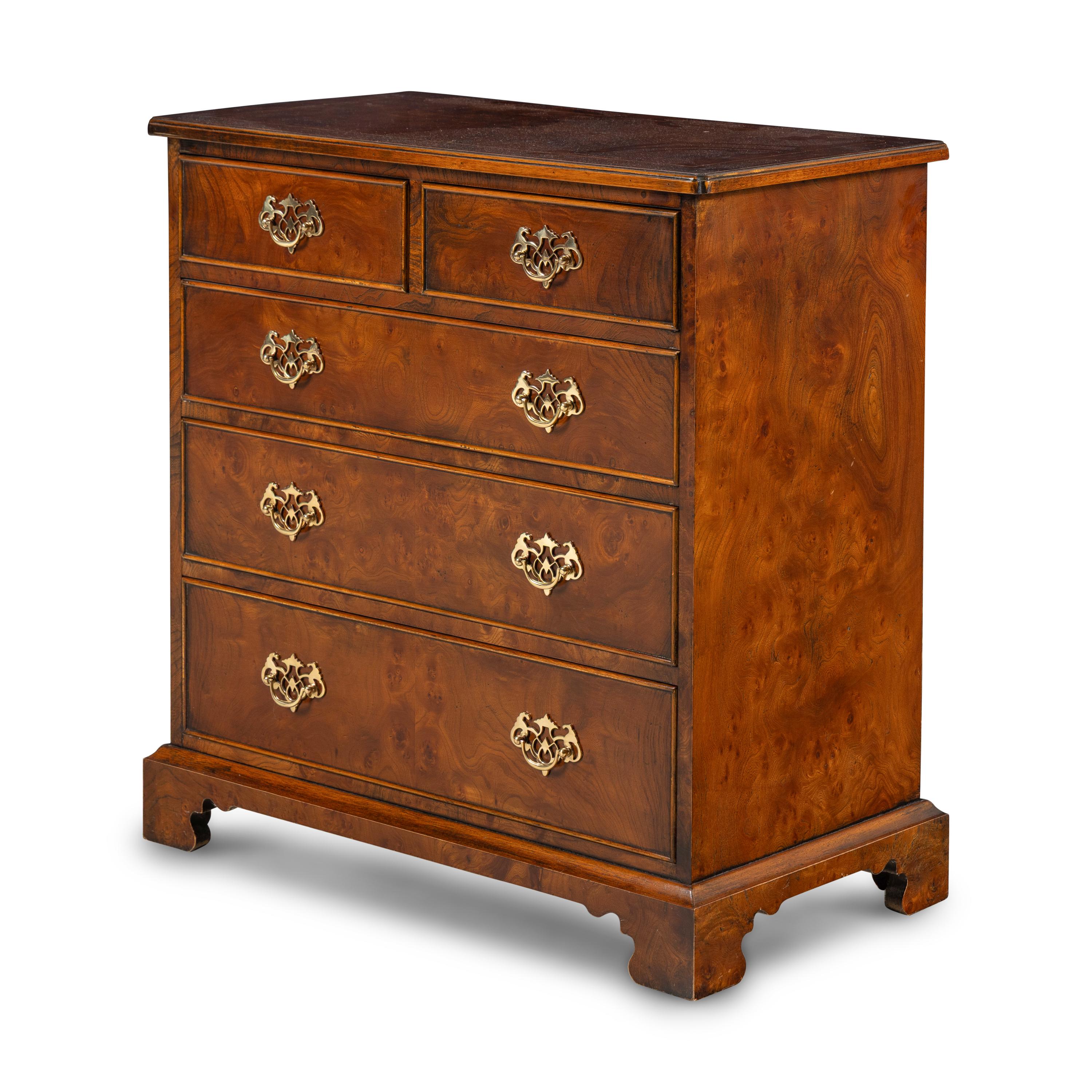 A George II Style Walnut Chest of Drawers
