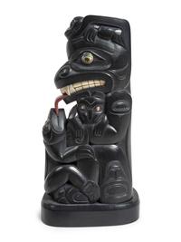 Carved Argillite Totem Pole