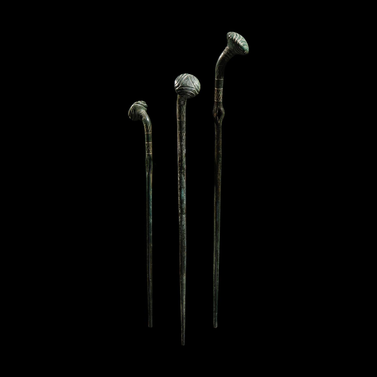 Three Anatolian Bronze Dress Pins