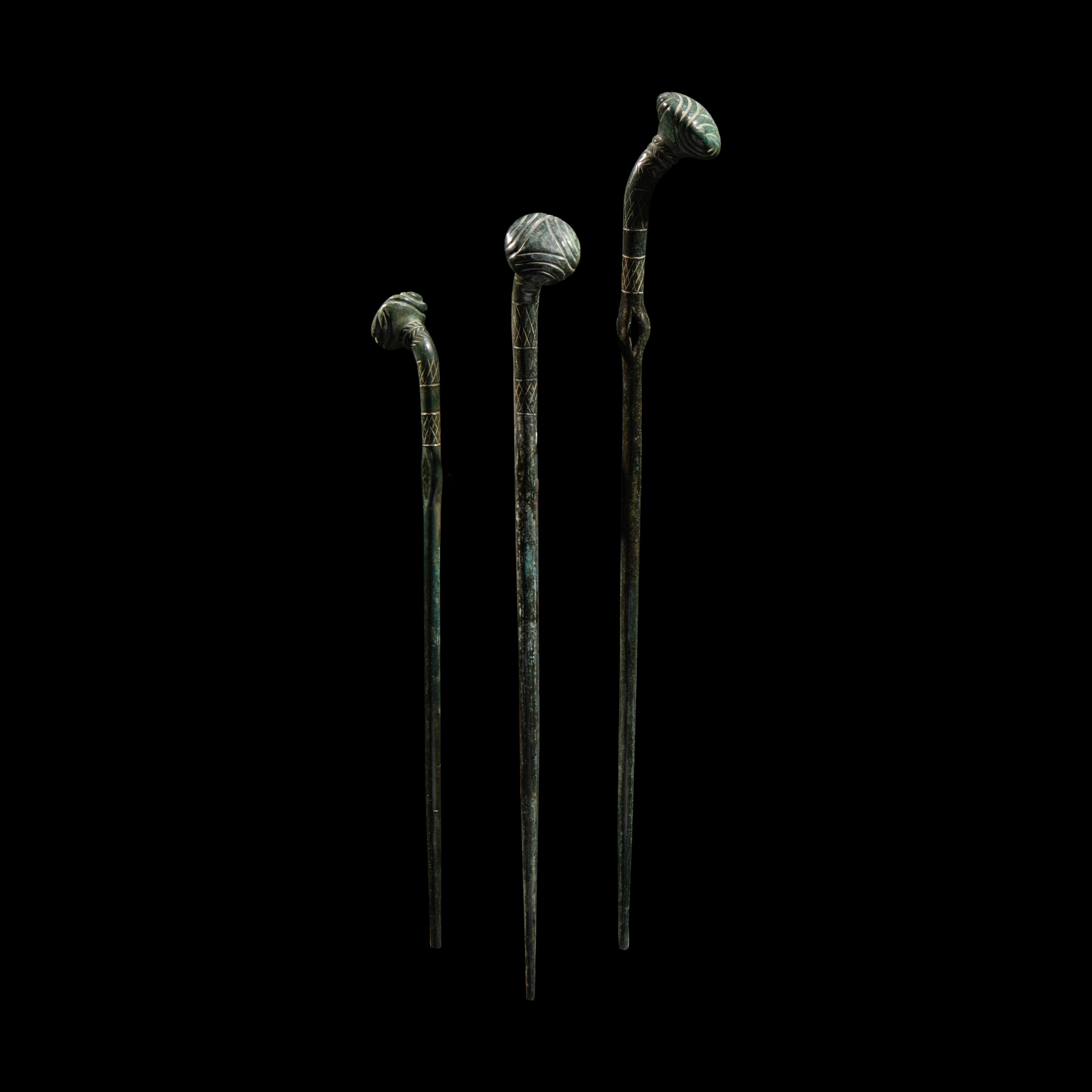 Three Anatolian Bronze Dress Pins