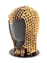Paco Rabanne Brass Square Chainmail Hood, 1960-70s