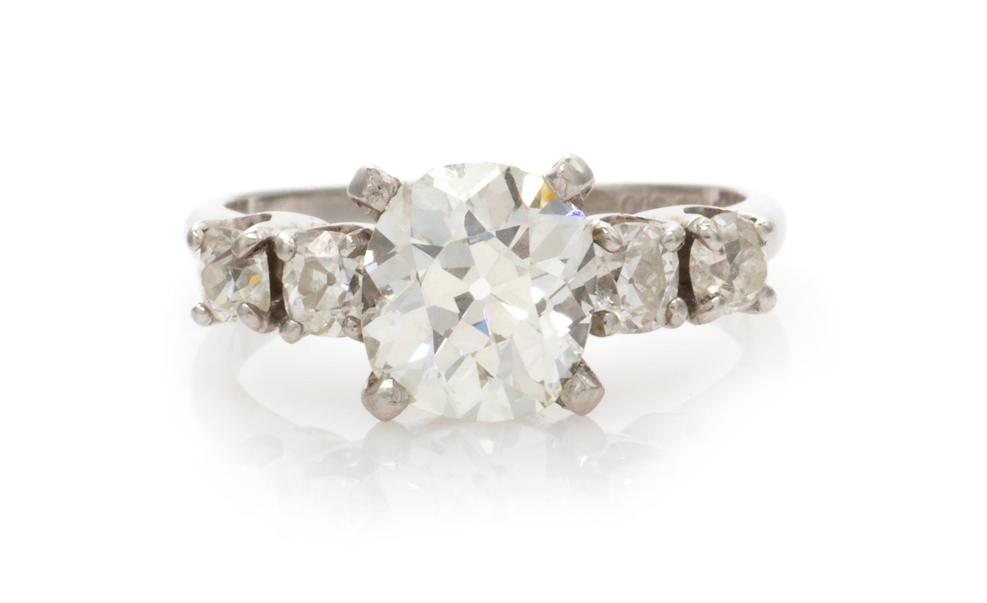 A Platinum and Diamond Ring, 4.50 dwts.