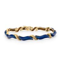 Yellow Gold and Enamel Bracelet