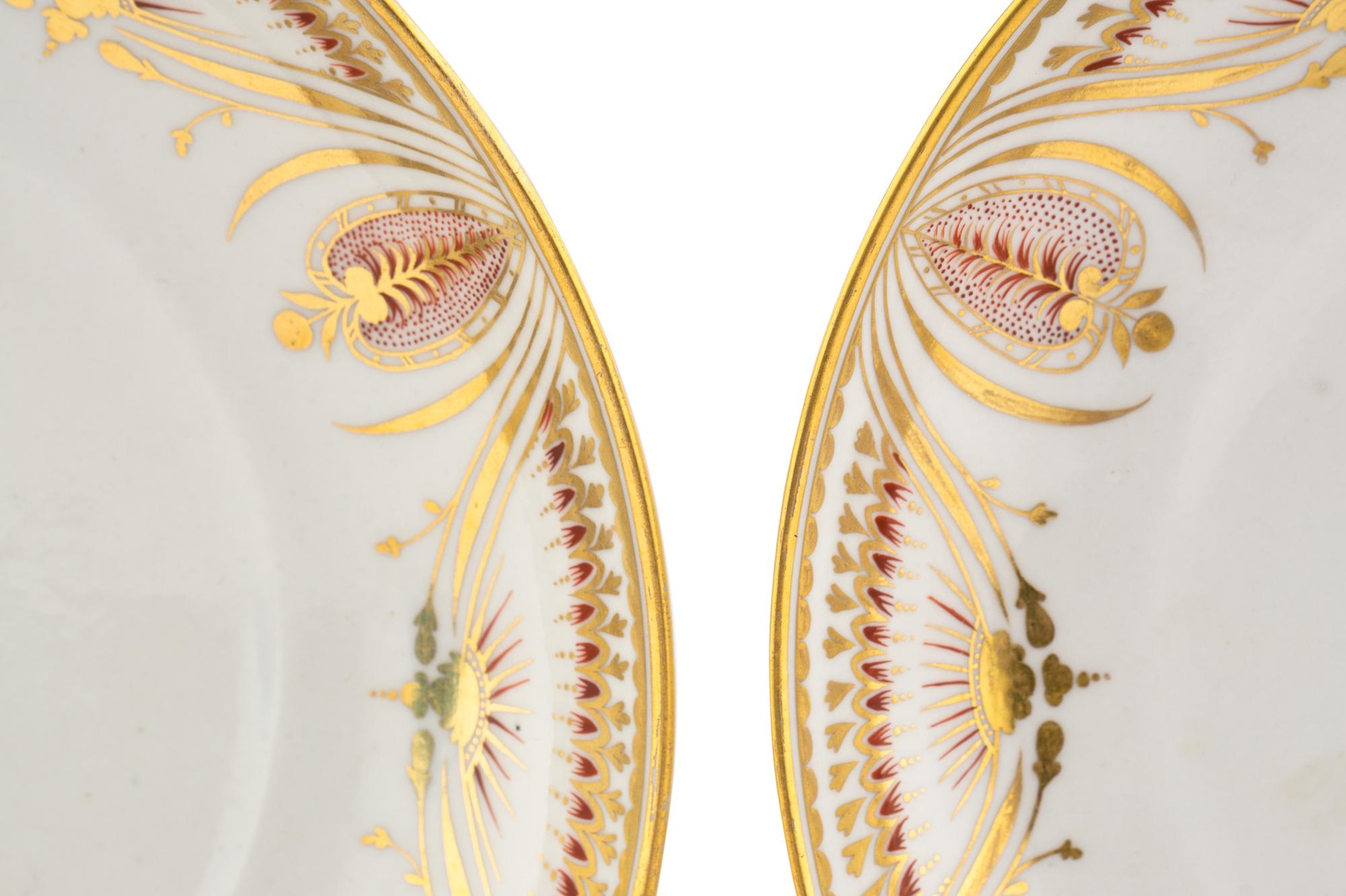 A Near Pair of Barr, Flight and Barr Porcelain Armorial Plates