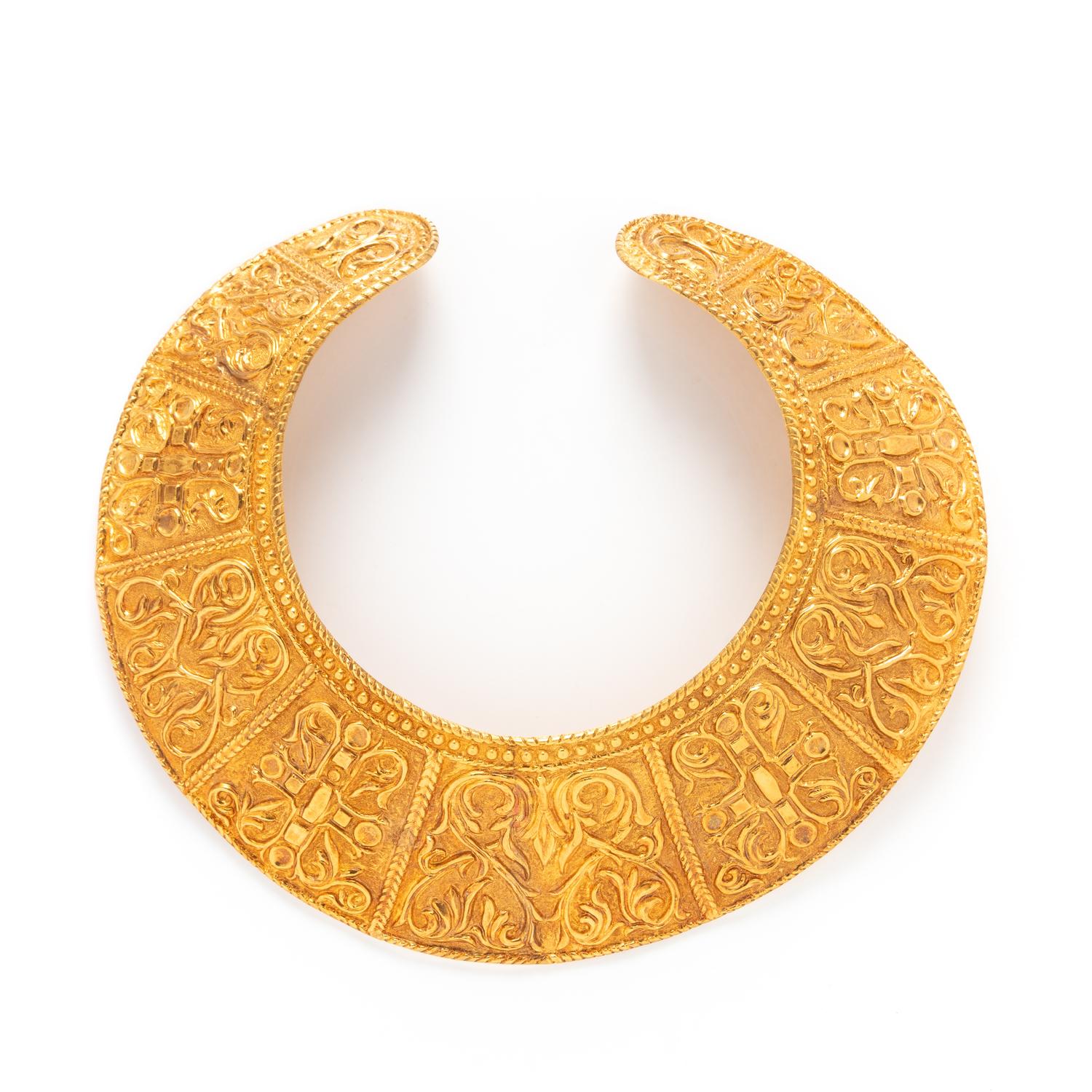 LALAOUNIS, HIGH KARAT GOLD BIB COLLAR NECKLACE