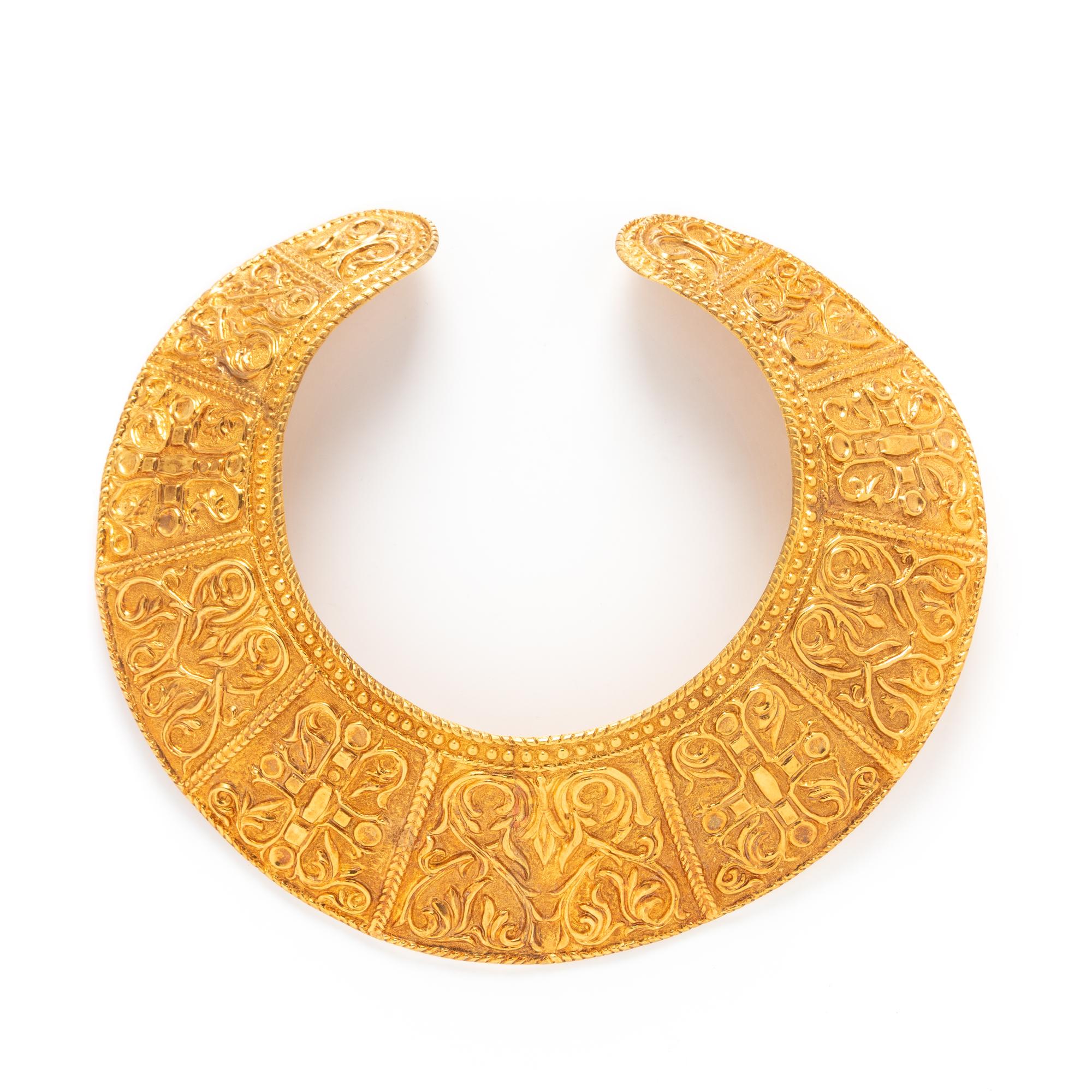 LALAOUNIS, HIGH KARAT GOLD BIB COLLAR NECKLACE