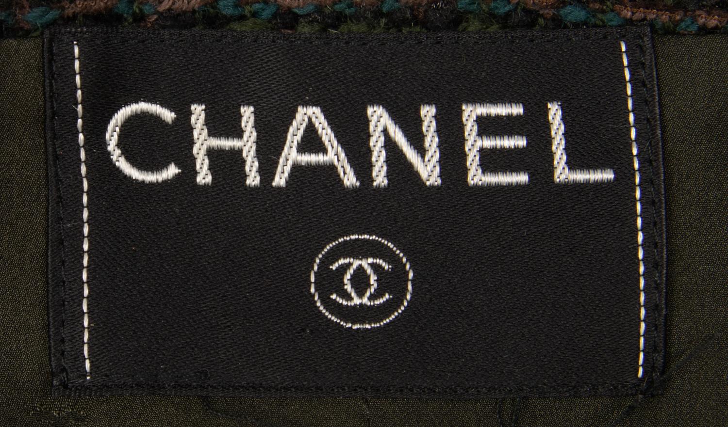 Chanel Green and Brown Fantasy Tweed Skirt Suit, c. 2009
