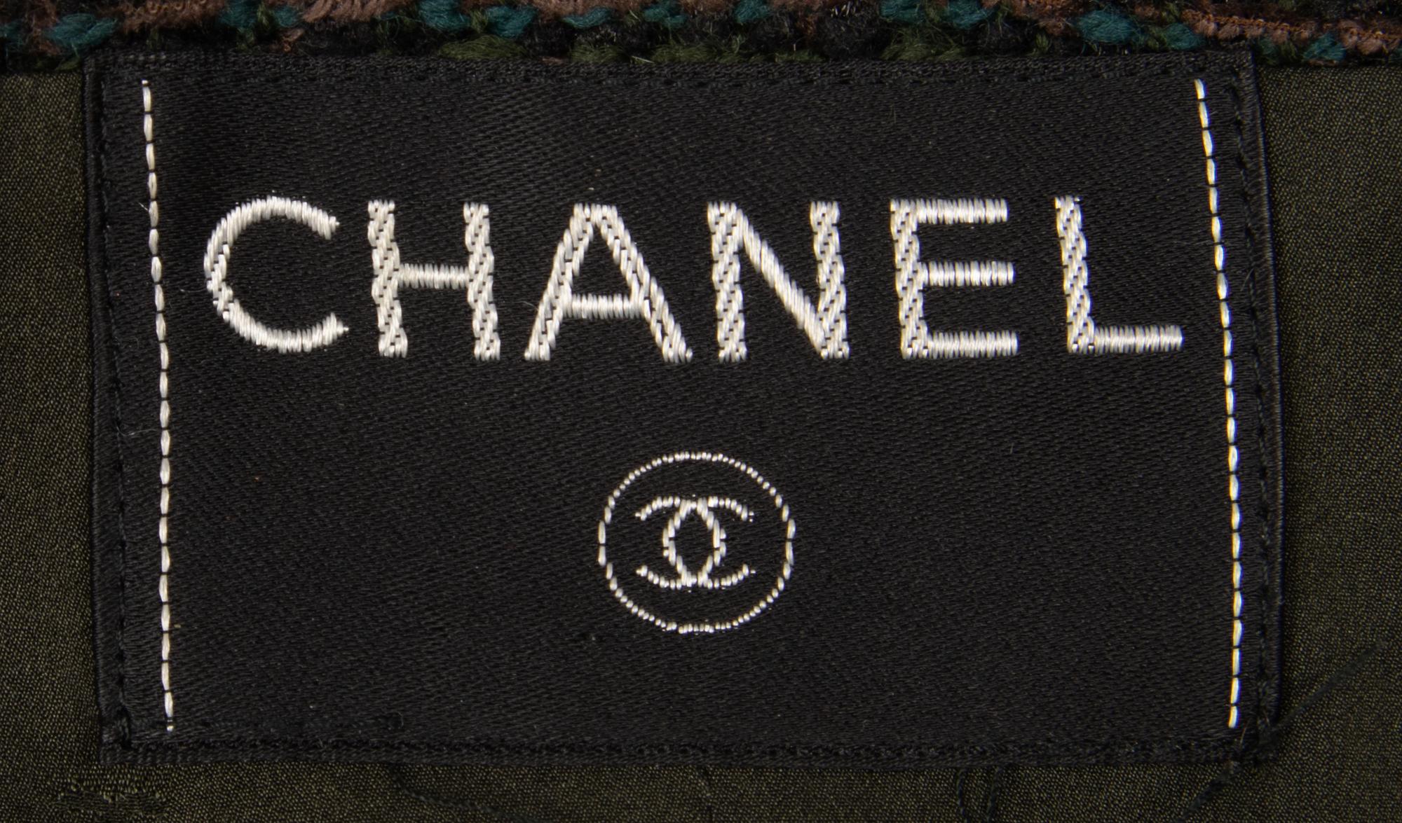 Chanel Green and Brown Fantasy Tweed Skirt Suit, c. 2009