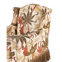 A Pair of Printed Cotton Upholstered Lounge Chairs