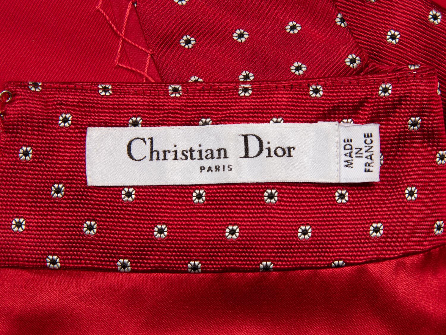 Christian Dior by John Galliano , Red Belted Cocktail Dress