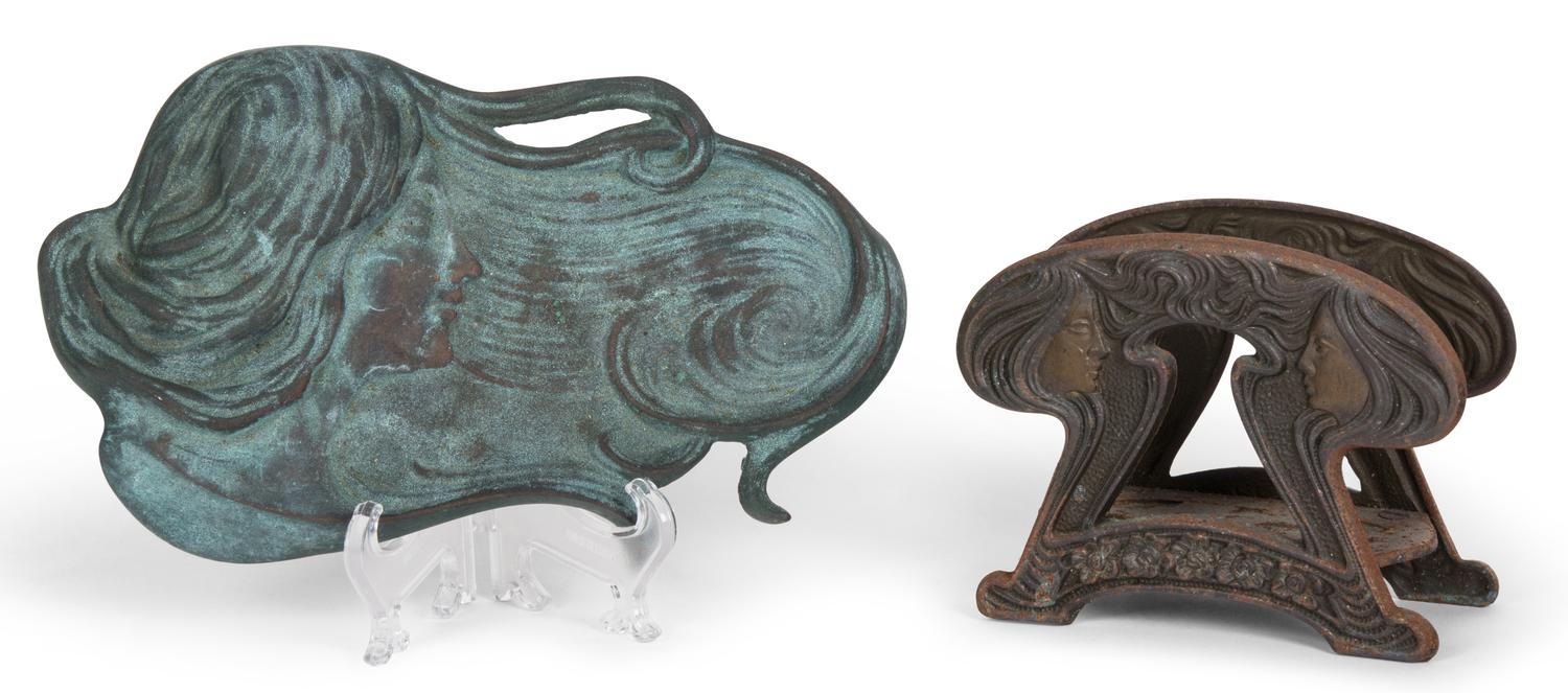 A Collection of Metal Figures Width of largest 9 inches.