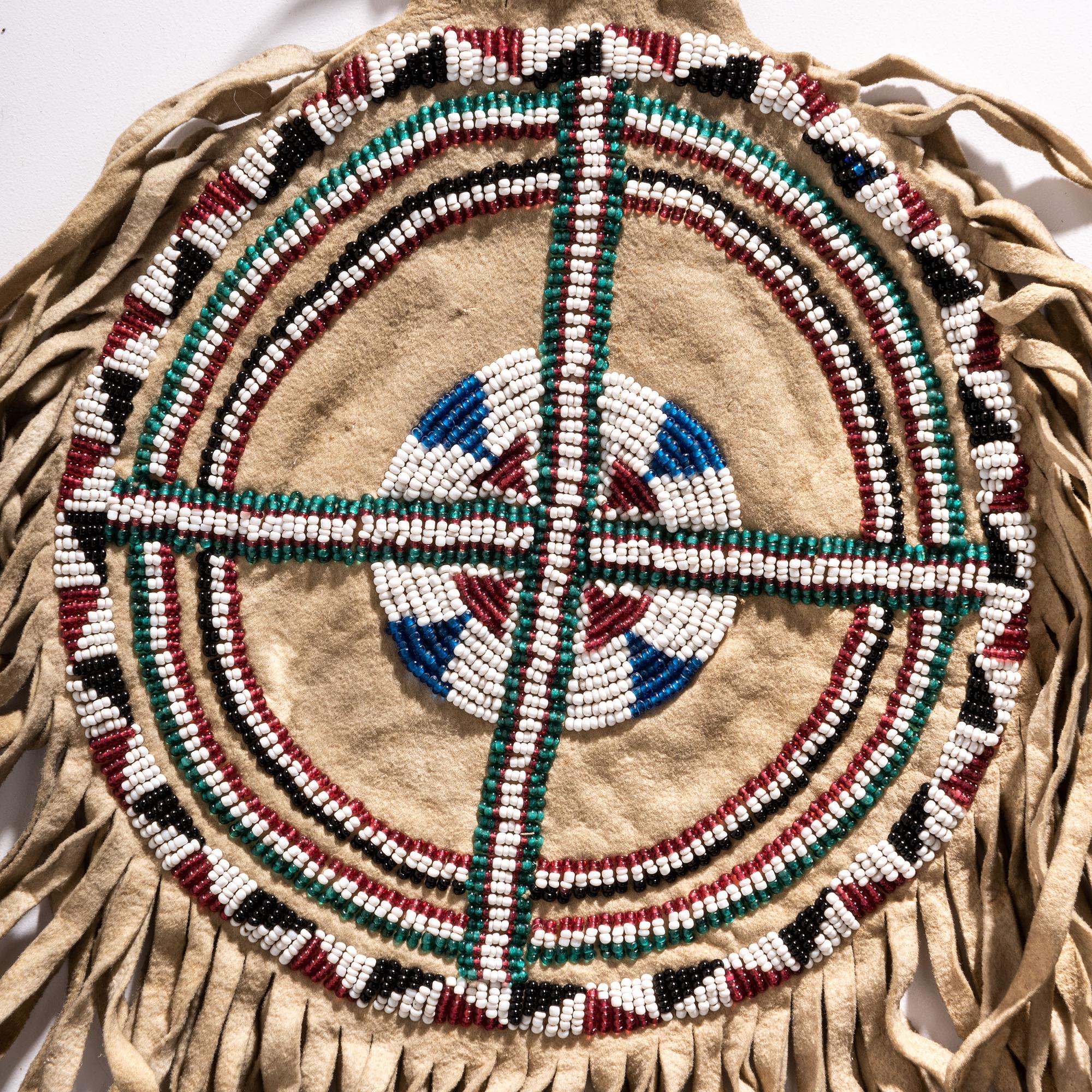 Apache Beaded Hide Bag