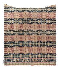 Two Jacquard Woven Cotton and Wool Coverlets
