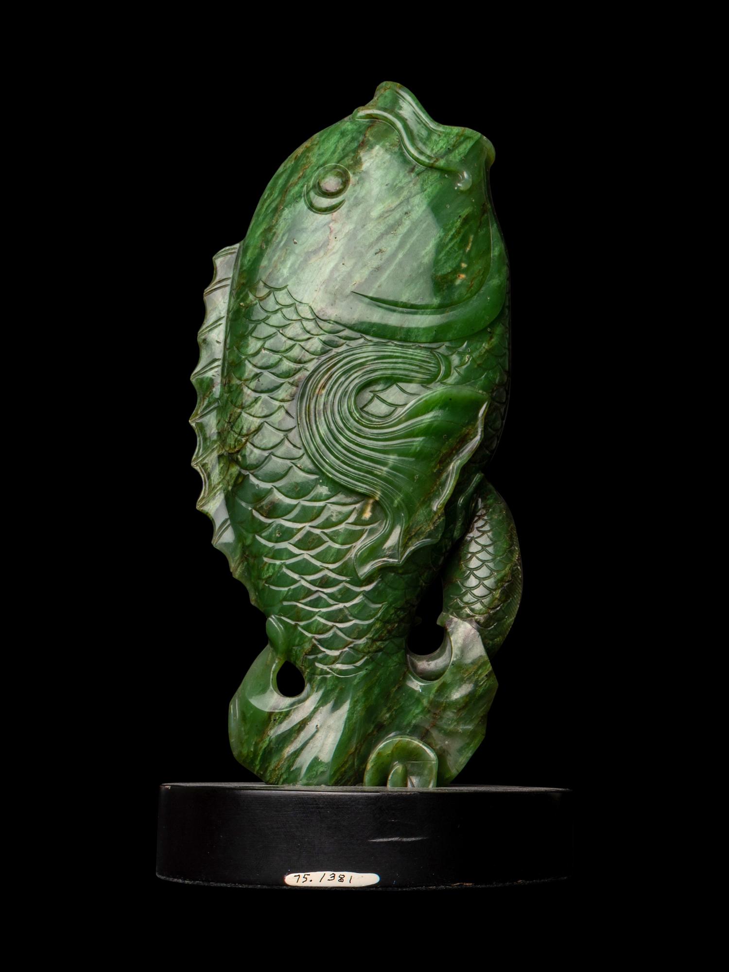 Three Chinese Green Hardstone Carvings