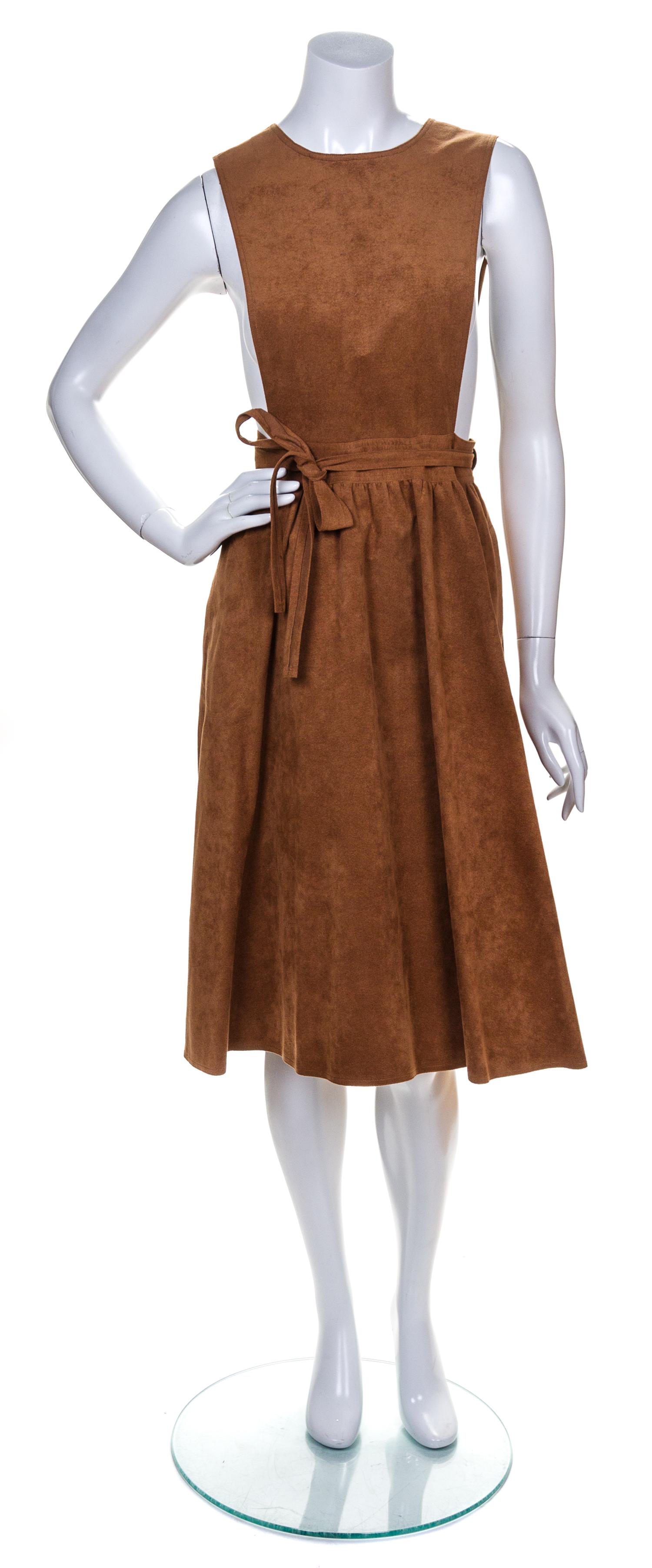 A Vera Maxwell Camel Ultra Suede Jumper Ensemble,