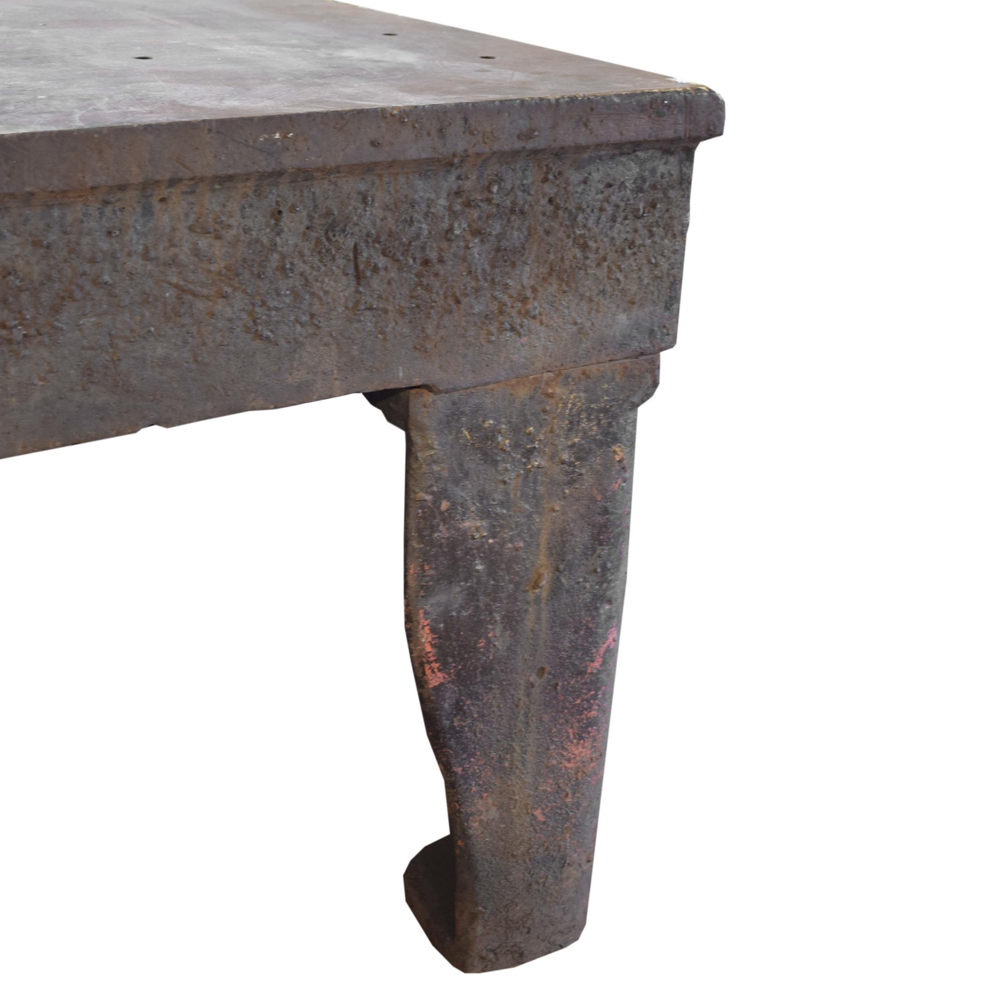 An Industrial Welding Table 73.5" W x 48" D x 31" H — England, Circa 1900