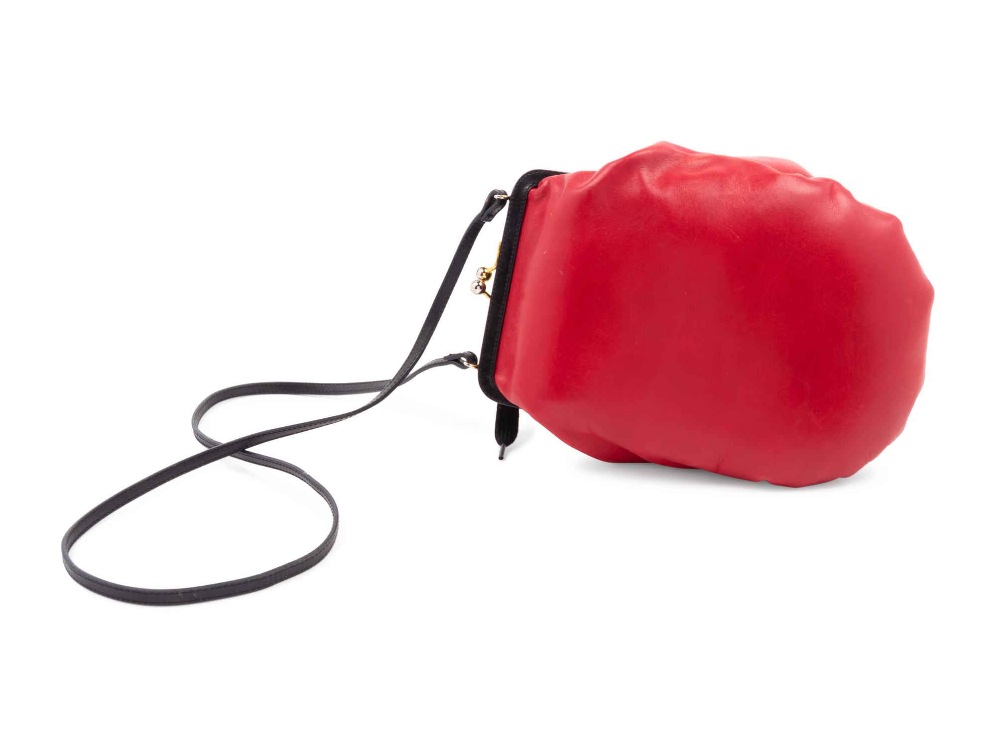 Moschino Leather Boxing Glove Frame Bag