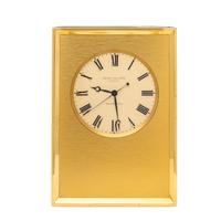 Patek Philippe for Tiffany & Co., Ref. E1200, Gilt Aluminum 'Naviquartz' Table Clock