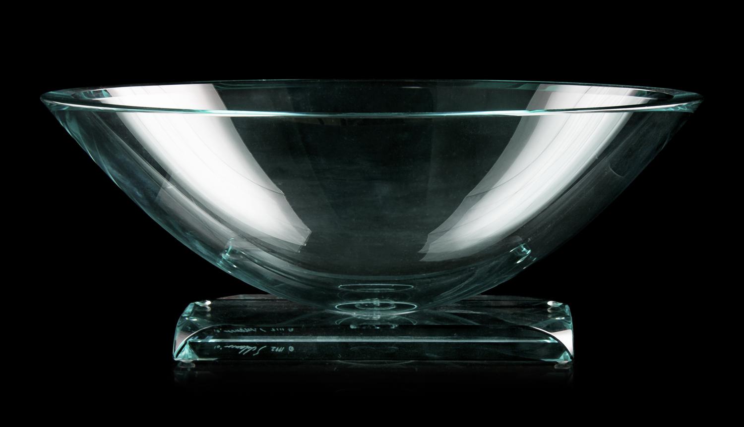 A Studio Glass Bowl Width 13 ½ inches. — STEPHEN SCHLANSER (AMERICAN 1949)
