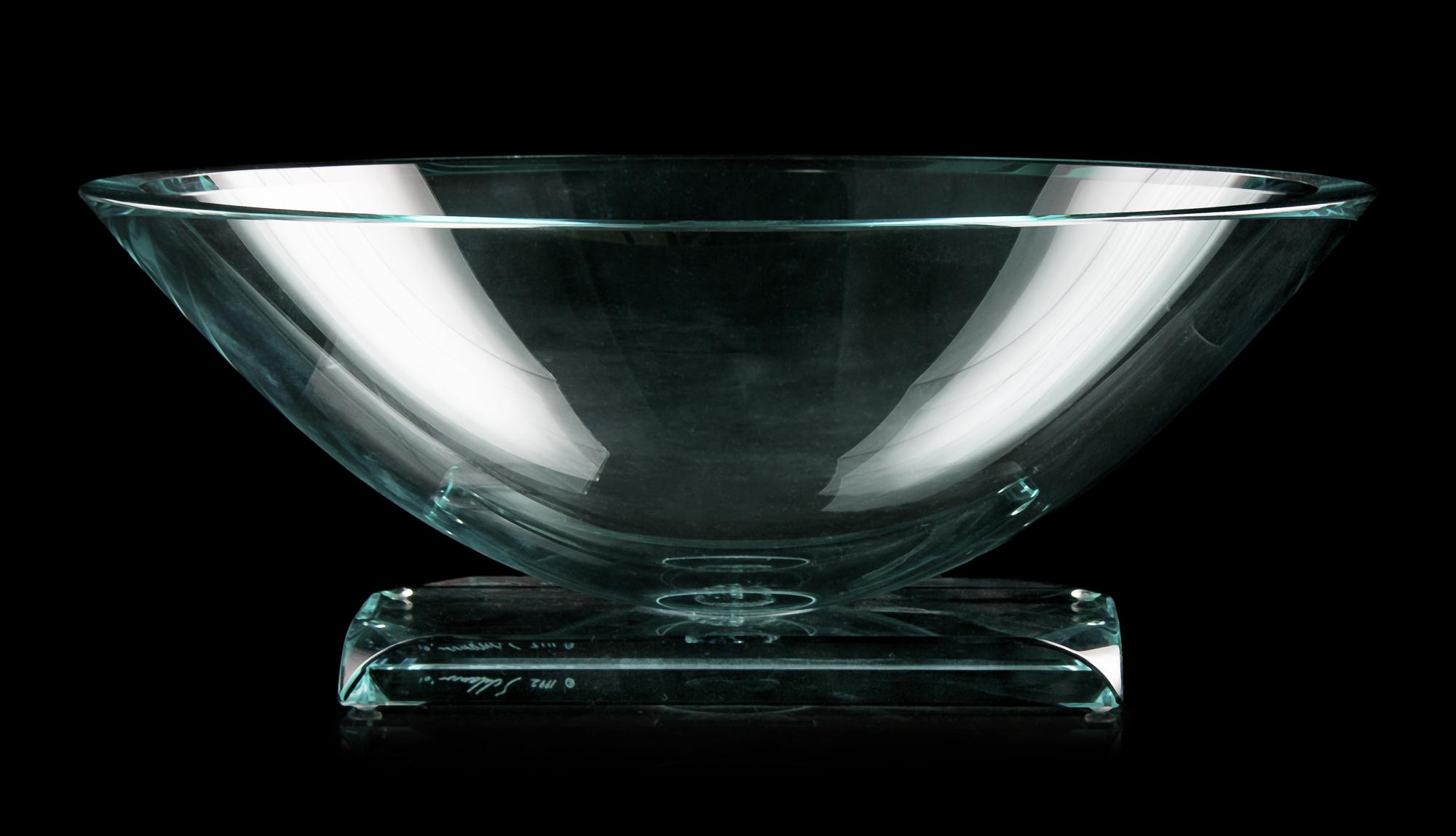 A Studio Glass Bowl Width 13 ½ inches. — STEPHEN SCHLANSER (AMERICAN 1949)