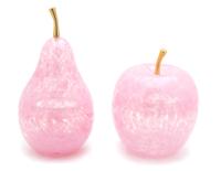 Two Mottled Glass Covered Bowls Height of tallest 9 inches. — 20TH CENTURY