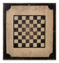 Four Paint Decorated Checker Boards