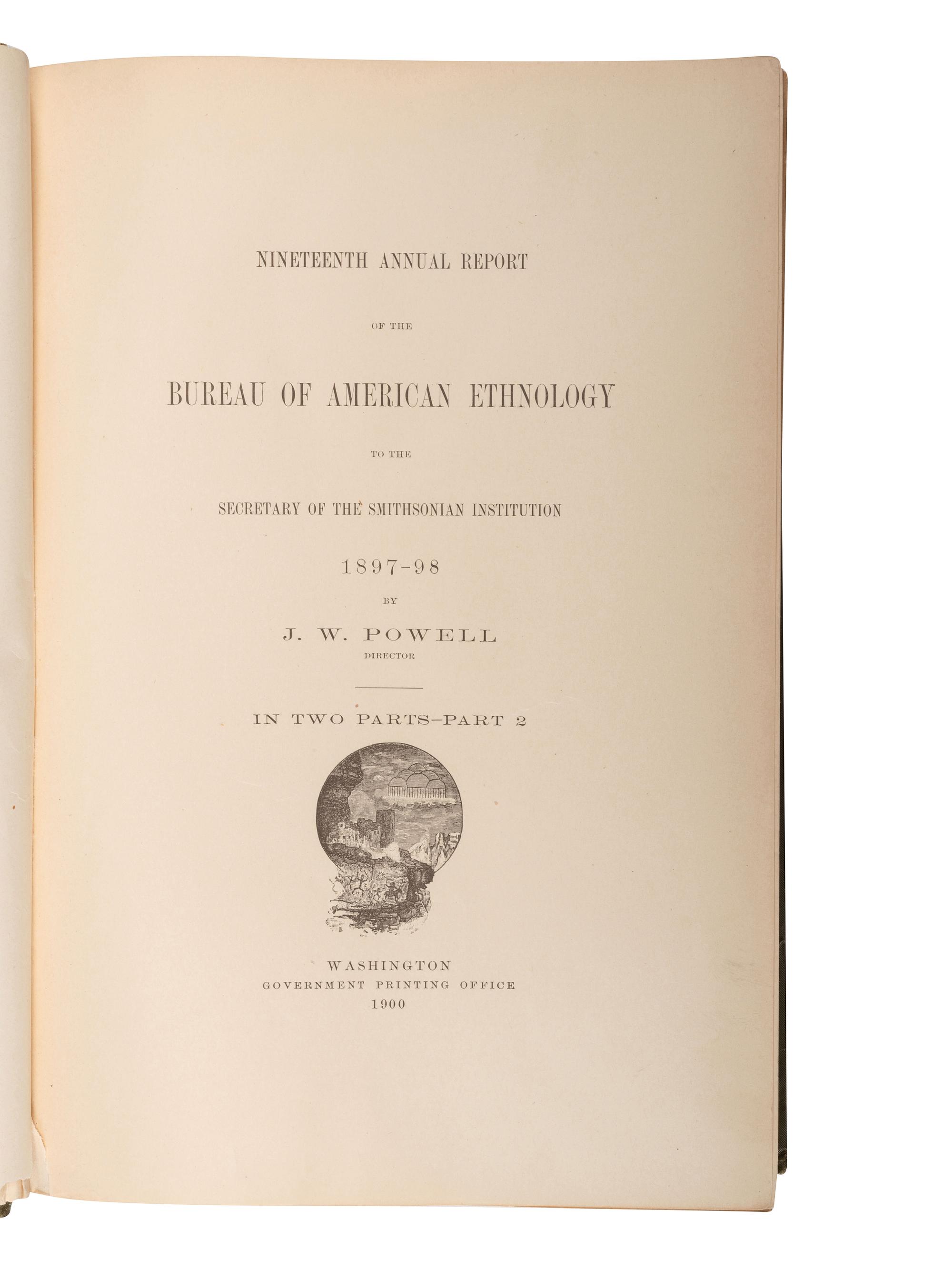 [NATIVE AMERICANS - ETHNOLOGY]. A group of ethnology reports and books regarding the Ojibwe, Sioux, and broad studies of tribes in North and South America, comprising:
