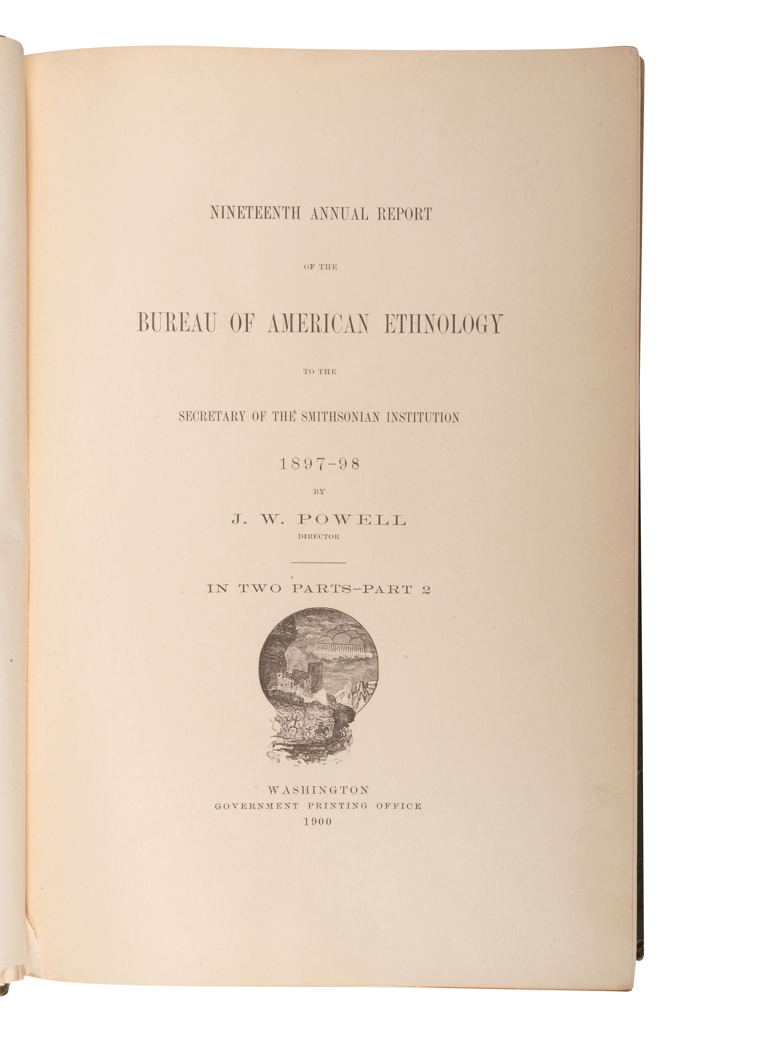 [NATIVE AMERICANS - ETHNOLOGY]. A group of ethnology reports and books regarding the Ojibwe, Sioux, and broad studies of tribes in North and South America, comprising: