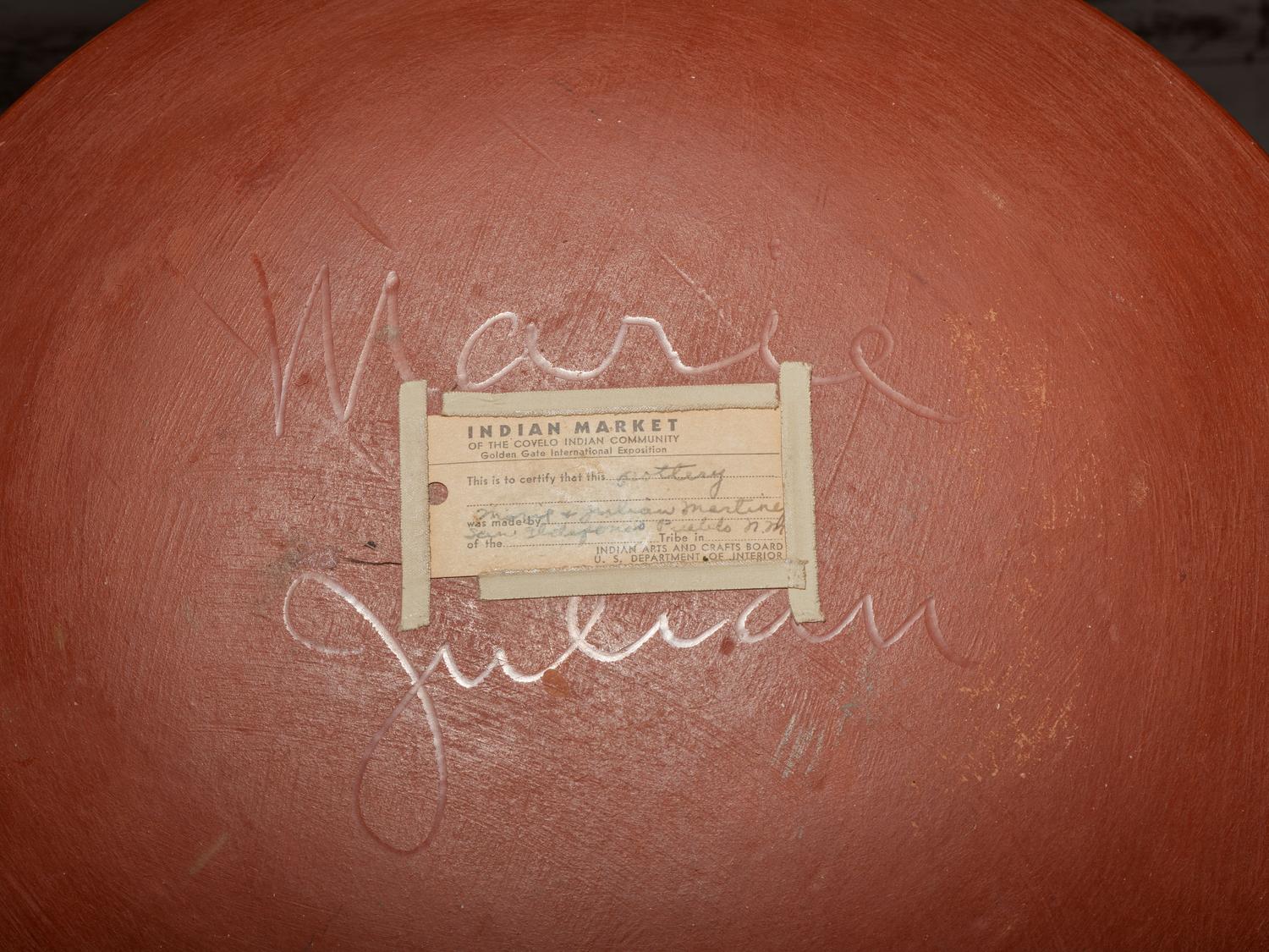 Painted Redware Pottery Plate, 1925-1943