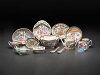 A Collection of Chinese Export Rose Medallion and Famille Rose Porcelain