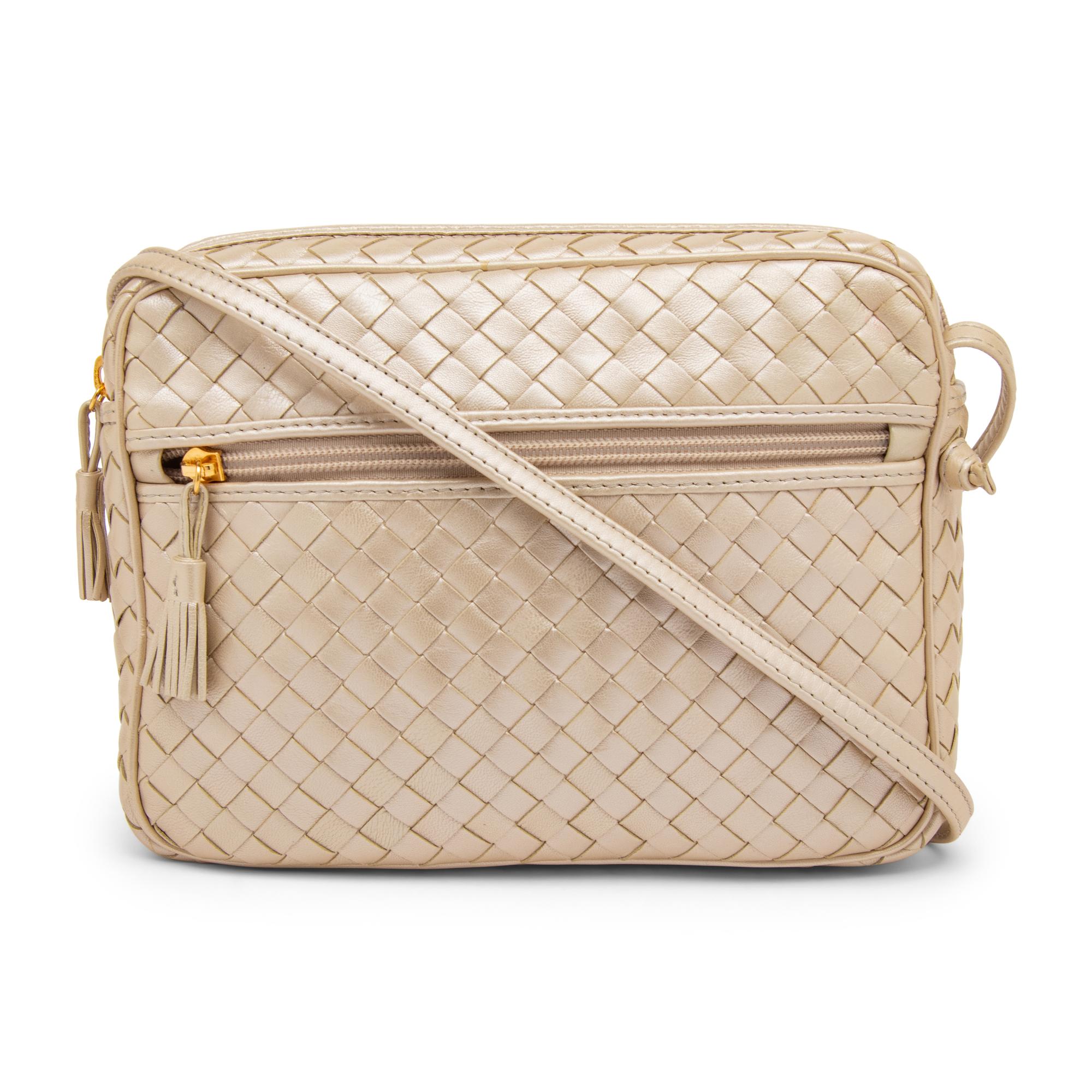 Bottega Veneta, Metallic Intrecciato Shoulder Bag