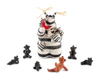 Koshare Storyteller Turtle PLUS, Santa Clara Koyemsi Pottery Figures