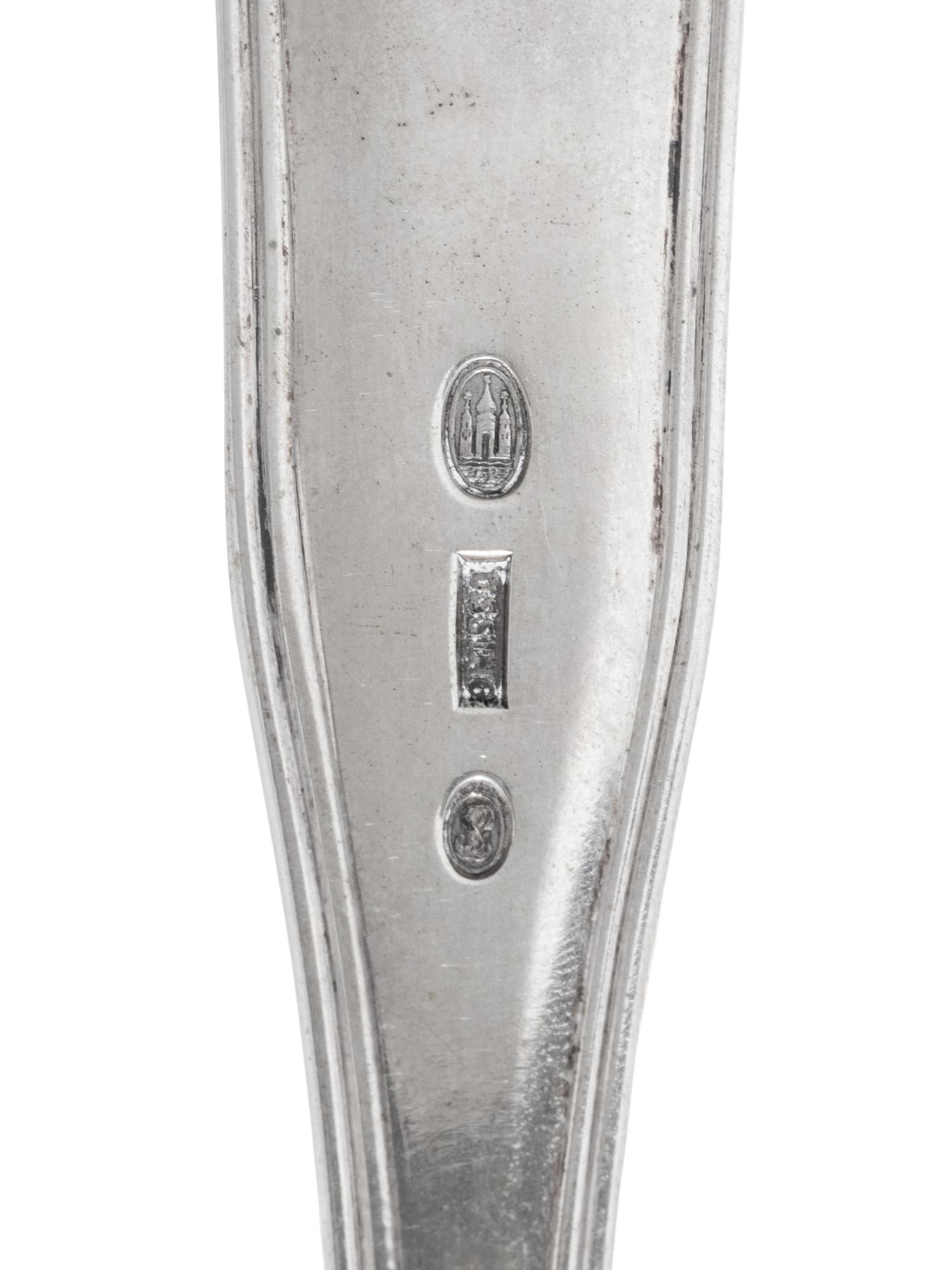 A Group of Eight Danish Silver Flatware Articles
