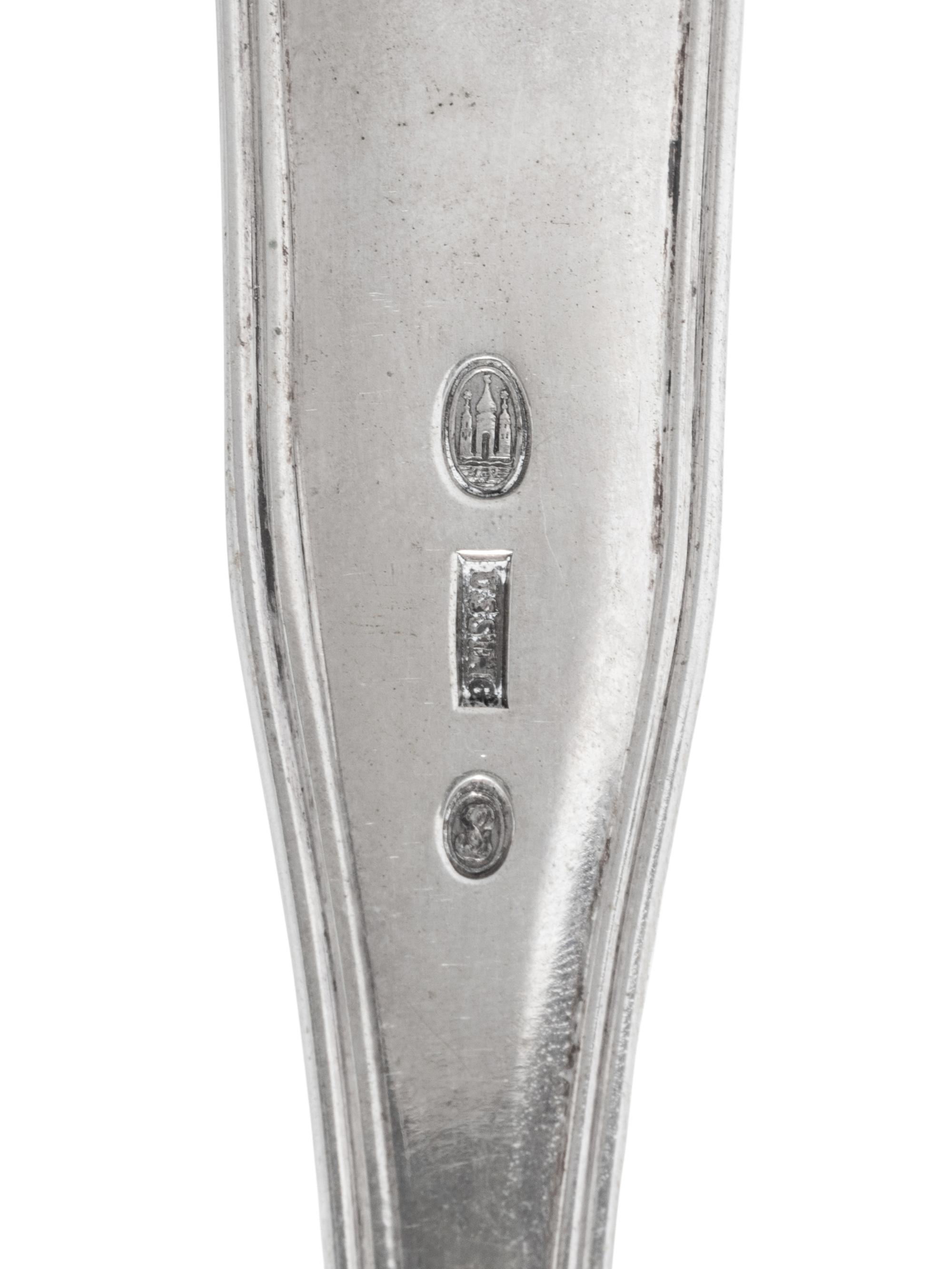 A Group of Eight Danish Silver Flatware Articles