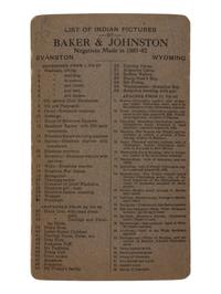 [NATIVE AMERICANS]. Cabinet photograph of Washakie and chiefs in council. Evanston, WY: Baker & Johnston, 1881-1882.