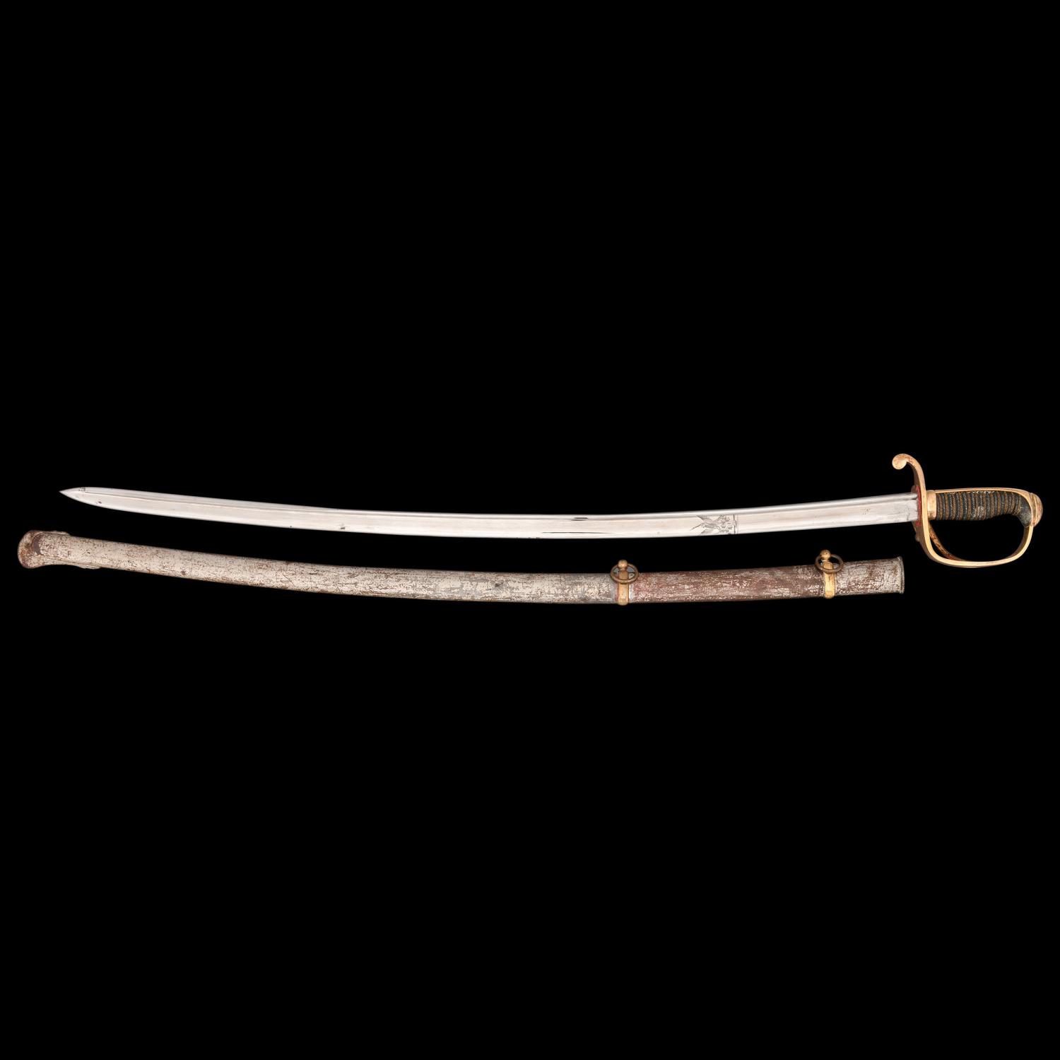 Exceptional Mexican War Captured Dragoon Saber Presented to John W. Geary, General and later Governor of Kansas and Pennsylvania with (3) CDV's