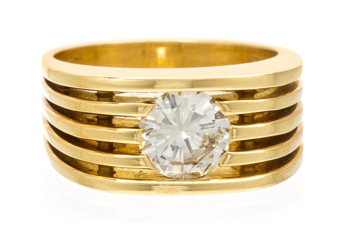 An 18 Karat Yellow Gold and Diamond Ring, Bosshard, 8.50 dwts.
