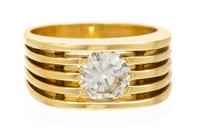 An 18 Karat Yellow Gold and Diamond Ring, Bosshard, 8.50 dwts.