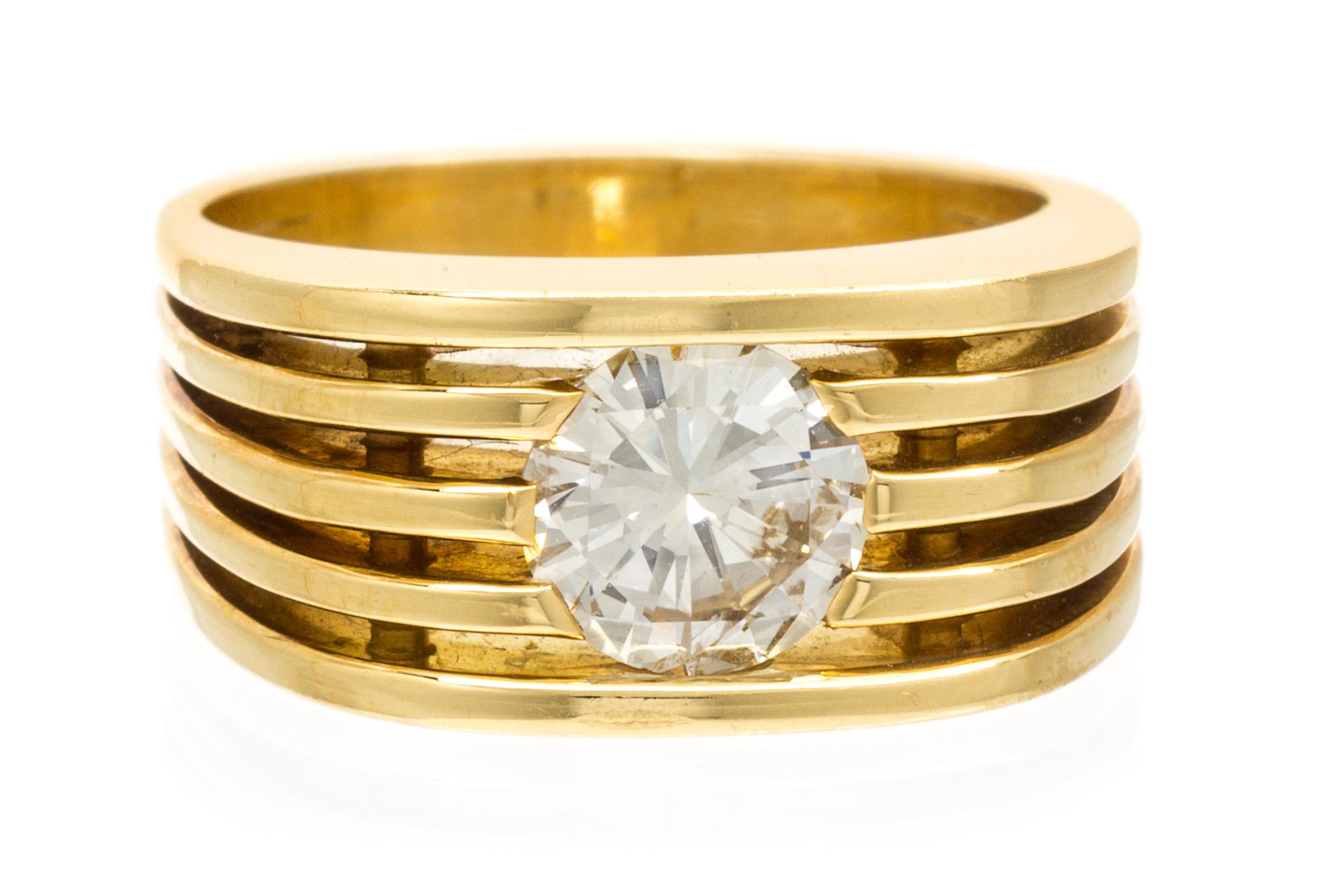 An 18 Karat Yellow Gold and Diamond Ring, Bosshard, 8.50 dwts.