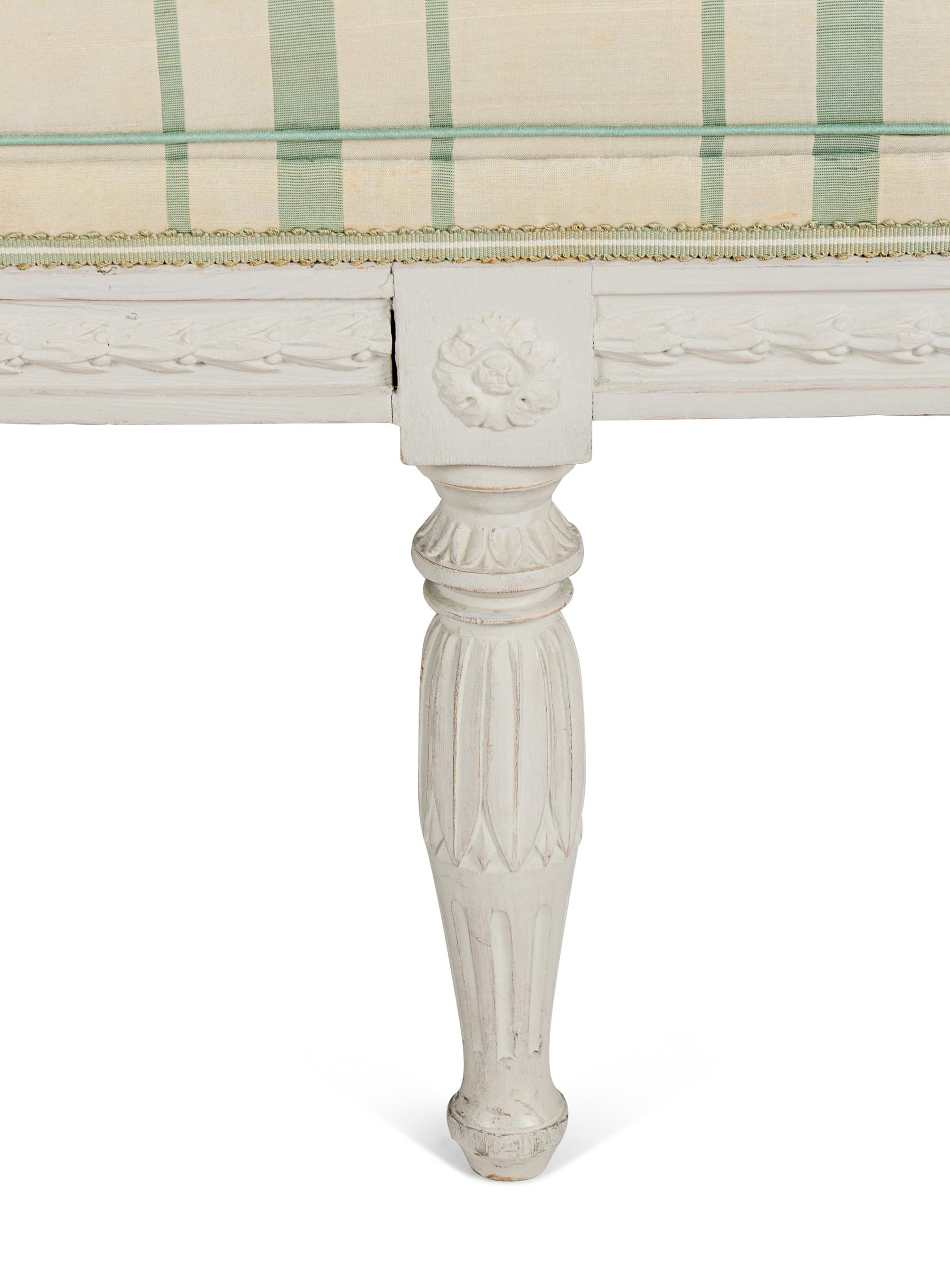 A Swedish Neoclassical Grey-Painted Sofa