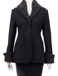 Five Designer Pieces: One Romeo Gigli Skirt Suit, One Celine Skirt Suit, and One Moschino Jacket, 1990-2010s