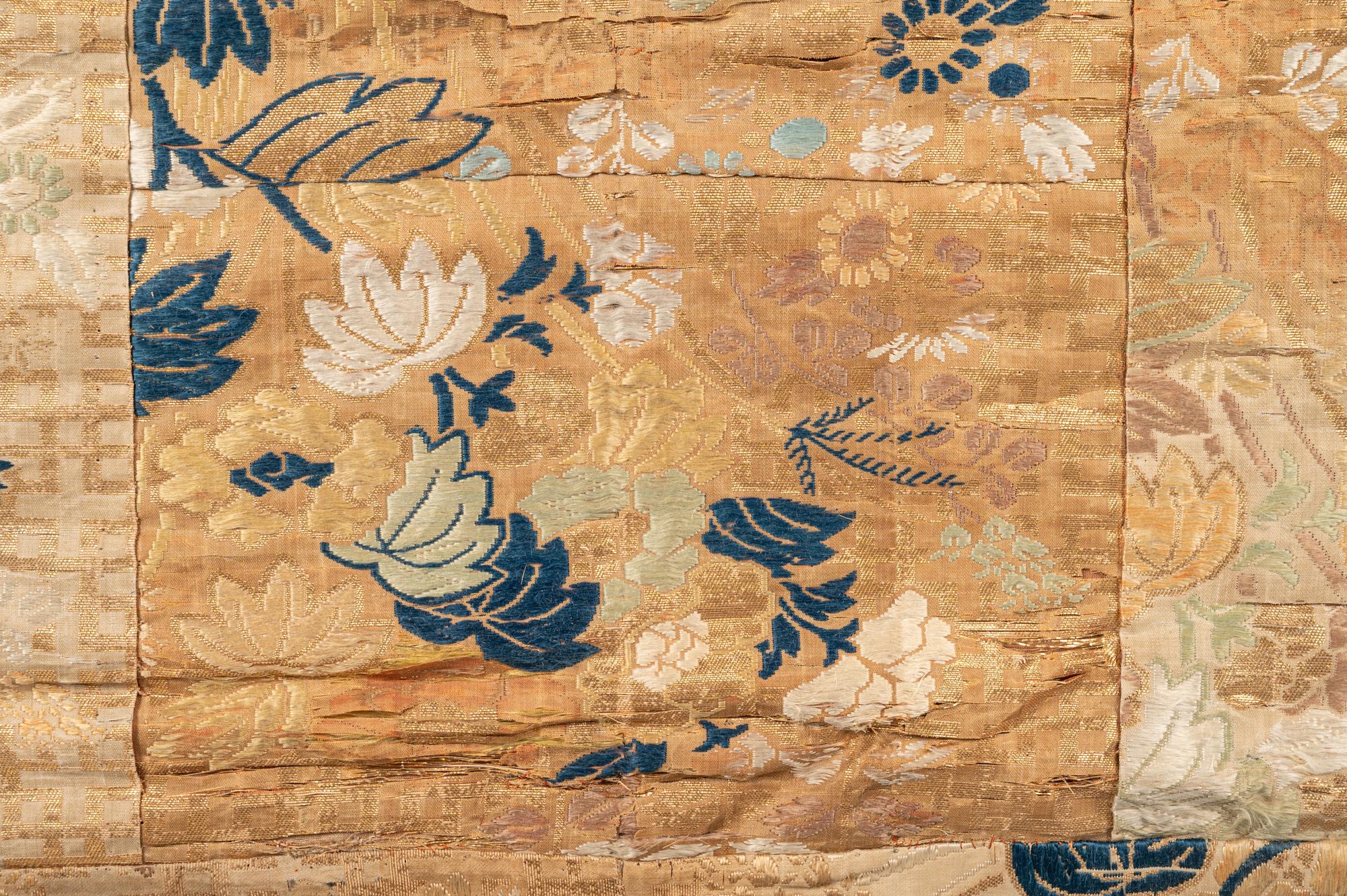 A Japanese Embroidered Silk Priest Robe