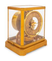 A Le Coultre Brass Atmos Clock